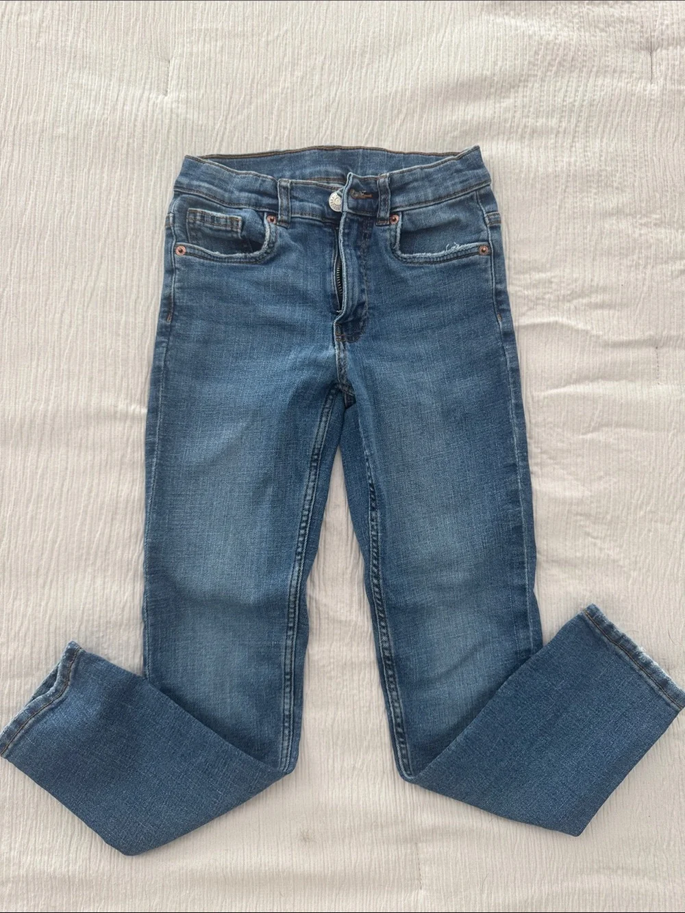 Zara Women's Medium Blue Skinny Jeans